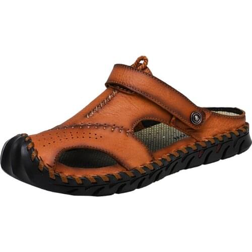 For playa shoes air male summer mens size sport velcro on flip sports couple men leather running shoe Man blancos work sandals