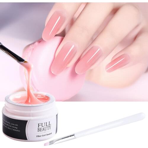 2pcs Gel For Extension UV Nail Builder Gel Clear Acrygel Base Varnish Quick Buidling Nail Art Brush Set For Manicure LY1800-1