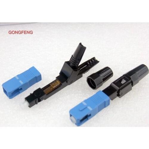 GONGFENG 100PCS NEW FTTH Embedded Type Fiber Optic Fast Connector SC Cold Wire Quickly Connector Special Wholesale