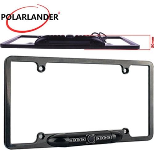 Hot sell Night Vision 135 degree angle US Car Licence Plate Frame Waterproof Camera with 8 LED Lights