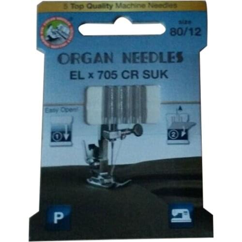 ORGAN NEEDLE ELx705 SUK 705 2022 Medium Ball Point 80/12 COVER-OVERLOCK KNITWEAR