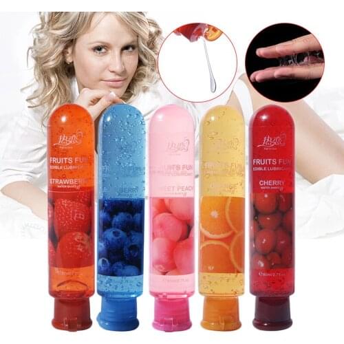 Sex Fruit Oil Strawberry Flavor Lover Water Soluble Body Lubricant Oil Sex Lube Oral sex Orgasm Lube Anal Water Based Lubricant
