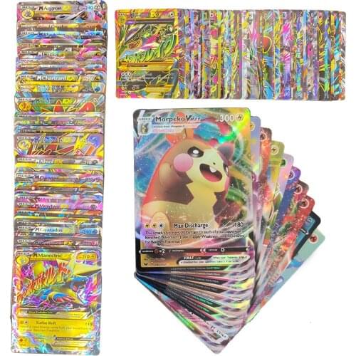 Pokemon Cards V VMAX Shining TAG TEAM MEGA EX GX Trainer Energy English Playing Carte Pokémon Game Card Battle Trading Kids Toys