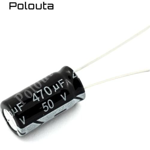 20PCS/lot Polouta Direct Plug Aluminium Electrolysis Capacitor Components 470uf 100v 6.3/10/16/25/35/50/63 Kit Super Capacitor