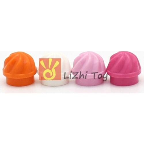 Assembles Particles Brick Plate Round 1x1 with Vertical Swirl Twist Ice cream 1547 Building Blocks DIY Educational Toys