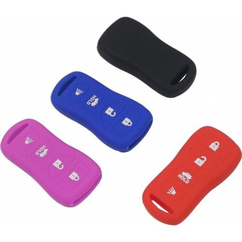 Kutery 10PCS 4BTN Silicone Colorful Smart Remote Car Key Cover Case For Nissan Altima Armada Maxima Sentra 350Z Protect Replace