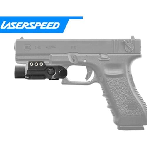 Laserspeed Tactical Weapon Pistol Light 450 Lumens High Output Constant/Momentary/Strobe Flashlight LED White Light fit Glock 17