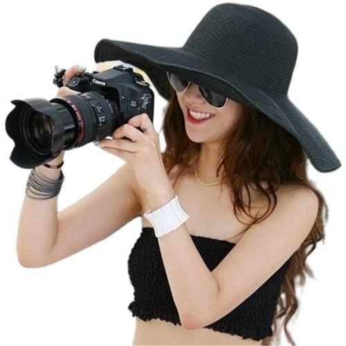 HOT Style freeshipping adult women girls fashion big sun hat summer beach hat Accessories-9