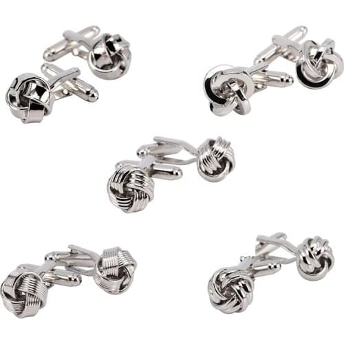 HYX Jewelry New HOT shirt cufflink for mens Brand cuff buttons silvery knot mix WEDDING PARTY GROOM FATHER USHER NEW