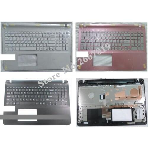 US New with Palmrest Cover for sony Vaio SVF15 SVF152 FIT15 SVF151 SVF153 SVF1541 SVF15E laptop keyboard without Backlight