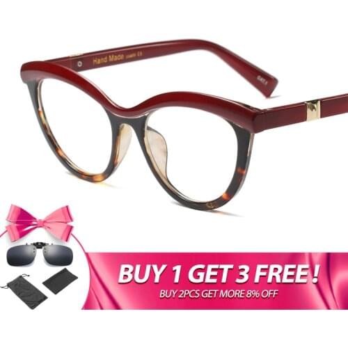 Mimiyou Patchwork Cat Eye Eyewear Women Optical Glasses Frame Transparent Ultra Light Eyeglasses Clear Lens Brand Design