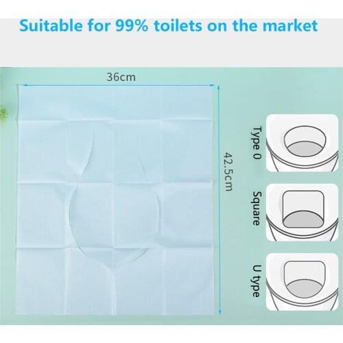 100 Sheets Disposable Toilet Seat Covers Pad Paper Soluble Water Portable Safe And Hygienic Toilet Seat Paper respectable