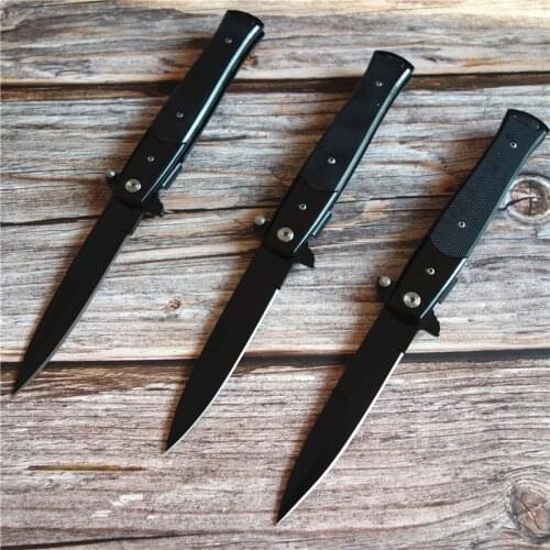 High hardness hunting knife outdoor survival knife camping barbecue fishing folding knife stainless steel wooden handle