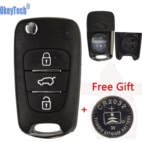OkeyTech Flip Folding Remote Car Key Shell Blank New Quality for Kia Rio 3 Picanto Ceed Cerato Sportage K2 K3 K5 For Hyundai
