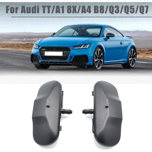 2Pcs Car Front Windscreen Washer Spray Nozzles Jet Heated for Audi TT MK2 / A1 8X / A4 B8 / Q3 MK1 / Q5 8R / Q7 4L