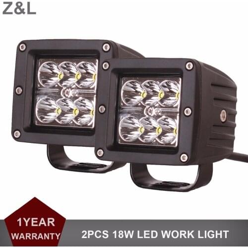 Offroad 18W LED Work Light 12V 24V Headlight Car SUV ATV Tractor Trailer Wagon Pickup 4X4 4WD Refit Styling Auxiliary Fog Lamp
