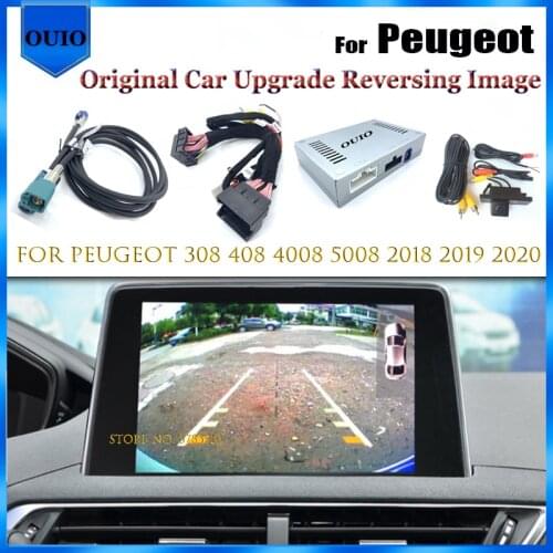 Plug & play Reversing camera Interface video for Peugeot 408 4008 5008 2018 2019 2020 OEM screen Rear Camera Adapter