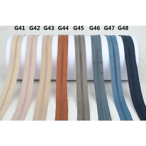Wholesale 3# 5# plastic zippers open-end khaki brown military dark cyan navyblue for Sewing Garment Repair Tailor Accessory DIY