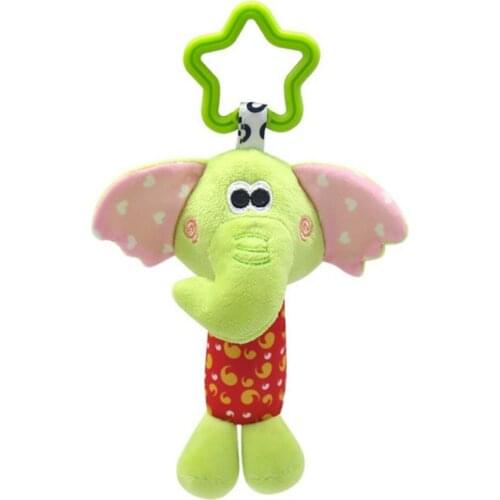 HAPPY MONKEY stroller pendant comfort toy 0-1 car hanging bed hanging animal hand grab rattle cart comfort toy