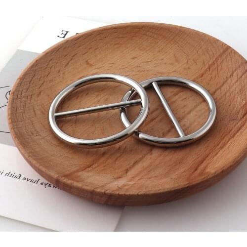 Silver Adjustable Belt Buckle Slide Round shape Top Quality Belt buckle adjustable slide for bag Handbag webbing garment 10pcs