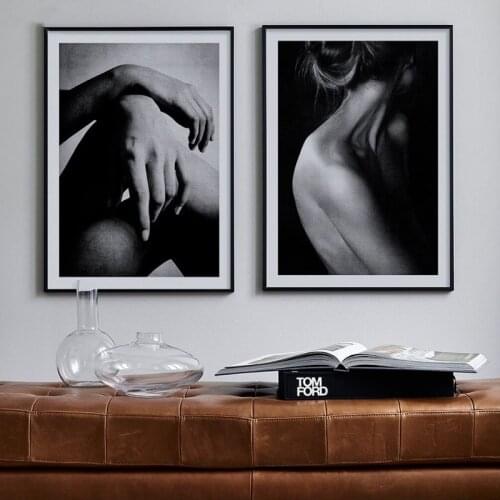 Scandinavian Vintage Woman Body Canvas Art Posters and Print Black and White Canvas Paintings on The Wall Home Decor Pictures