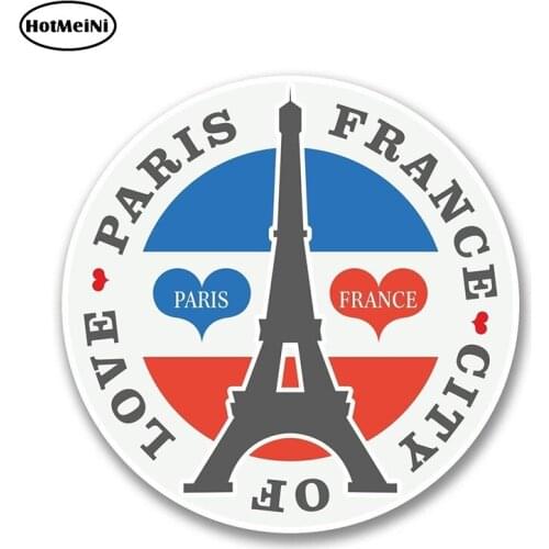 HotMeiNi 13cm x 13cm FRANCE CITY OF LOVE PARIS Vinyl Sticker Helmet Bumper Laptop Car Styling Decal Waterproof Car Sticker