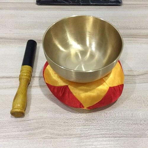 Japanese Copper Hand Hammered Chakra Meditation Buddha Magic weapon Singing Bowls with Pillow and Striker