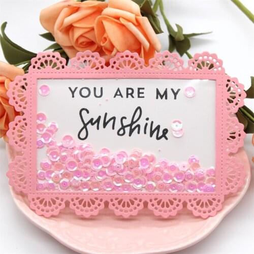 ZFPARTY Lace Frame Metal Cutting Dies for DIY Scrapbooking Stamp/photo album Decorative Embossing DIY Paper Card