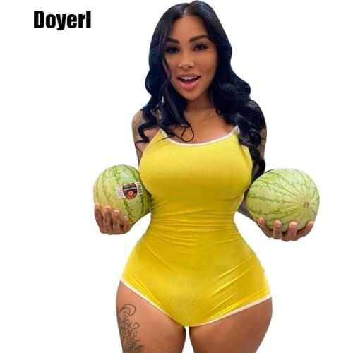 Casual Sport Playsuit Biker Shorts Women Short Summer Skinny Rompers Womens Jumpsuit Bodycon Elastic Workout Jumpsuit Fitness