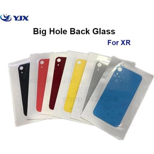 10pcs Wholesale US EU Back Glass with Big Camera Hole for iPhone XR Easy Change Back Battery Door Glass Cover Replacement