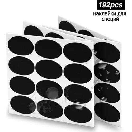 192pcs Jar Sticker Spice Sticker Waterproof Kitchen Label Stickers Organizer Storage Bottles Jars Jam Spices Labels Blackboard