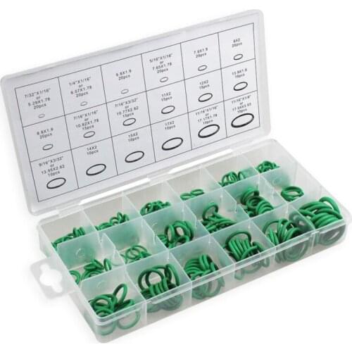18 Sizes O-ring set High Quality Rubber 270Pcs Green Metric O ring Seals Nitrile Car Auto Vehicl