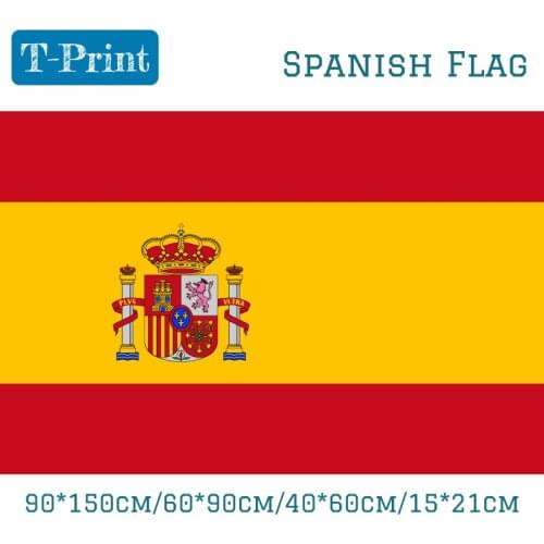 90*150cm 60*90cm 40*60cm 15*21cm Spanish Flag Polyester Spain National Flag Banner