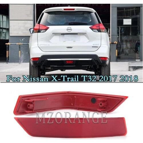 MIZIAUTO Car Rear Bumper Light For Nissan X-Trail XTrail T32 2017 2018 Tail Reflector Fog Lamp Car Accessories Auto parts