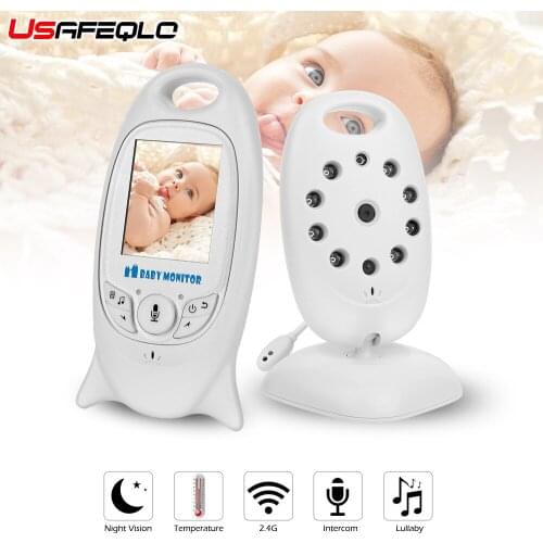 VB601 2.4Ghz Video Baby Monitors Wireless 2.0 Inch LCD Screen 2 Way Talk IR Night Vision Temperature Security Camera 8 Lullabies