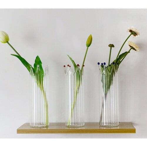 Flower Vase for Table Decor Living Room Decorative Vase Decor Tabletop Terrarium Glass Containers Desktop Tabletop Nordic Vase