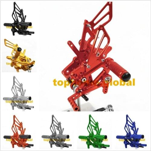 For CBR1000RR 2004 2005 2006 2007 / CBR600RR 2003 2004 2005 2006 Rearset Foot Pegs Adjusting Footpeg Rear Set