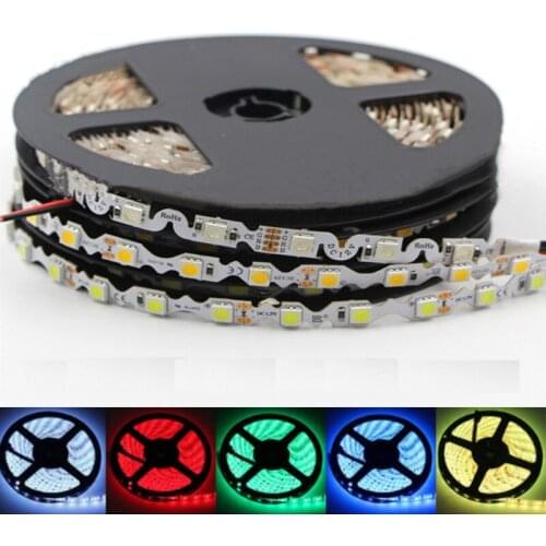 5m 12V S Shape LED Strip LED Flexible Tape 5050 RGB Warm White White 60LED/m Bending Channel Letter S Type Letter 8mm PCB