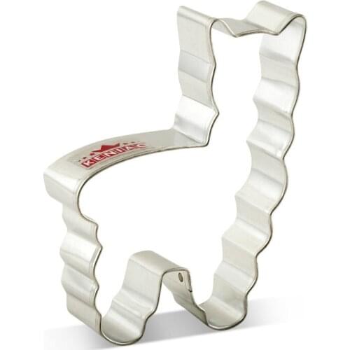 KENIAO Cute Llama Cookie Cutter for Kids - 7.2 x 10.6 CM - Biscuit / Fondant / Bread / Pastry Molds - Stainless Steel