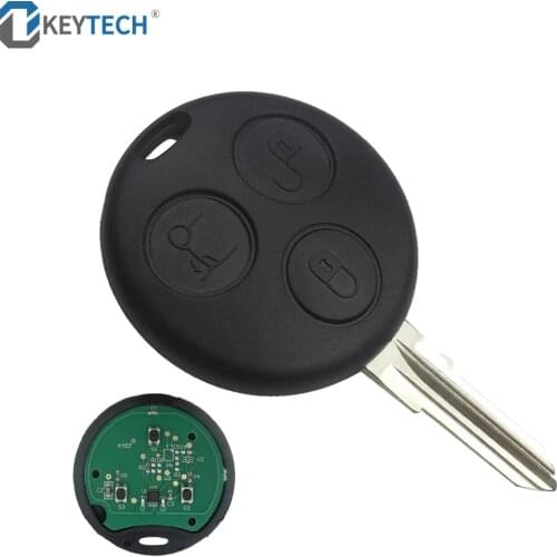 OkeyTech 3 Buttons 433Mhz Flip Folding Remote Car Key For Mercedes Benz Smart Fortwo 450 Forfour 451 Roadstar Auto Car Key Case