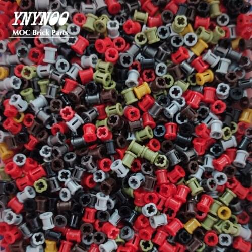 200Pcs/lot Technical Bushes 1x2 Bush 1/2 Smooth with Axle Hole Semi-Reduced MOC Building Blocks Brick DIY Toys 3713 6590 32123