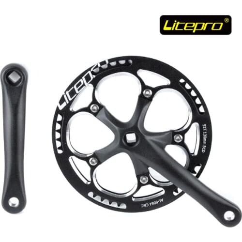 Litepro 52T Square Hole Chainwheel 170mm Refiting Folding Bike 16/18/20 Inch Bicycle Parts