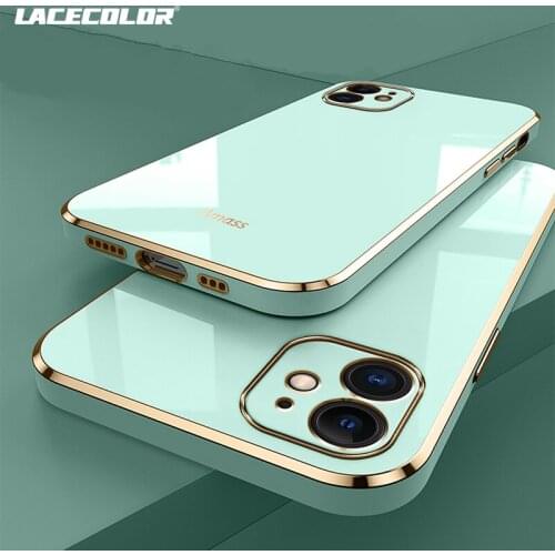 Fashion Plating Bumper Candy Silicone Case For iPhone 12 Mini 11 Pro XS Max XR X 8 7 Plus SE 2020 Lens Protect Luxury Back Cover