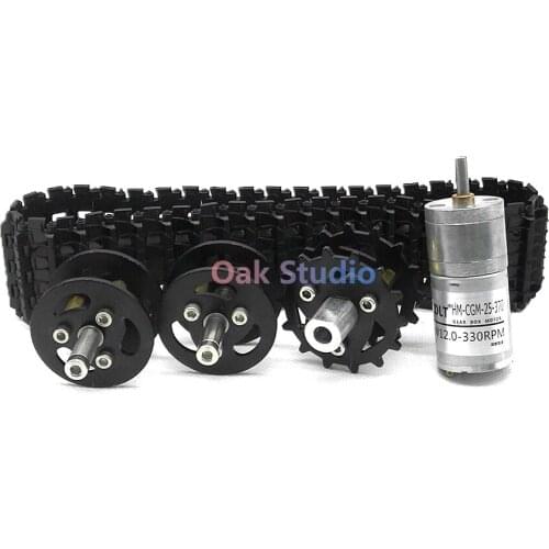 Smart Tank DIY kit, including plastic track, metal bearing wheel, metal driving wheel and 12V330RPM motor