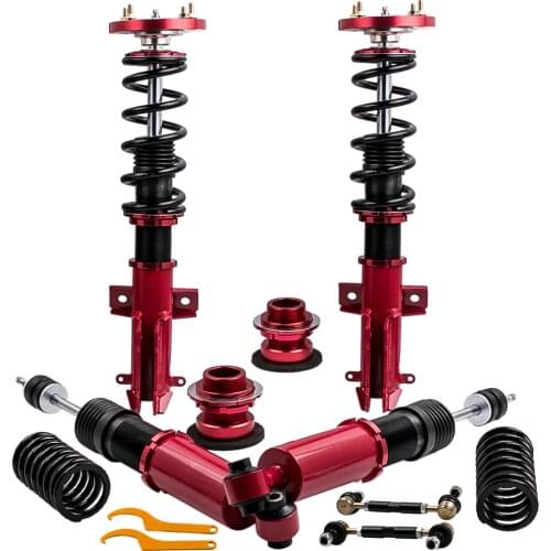 Coilovers Kits for Ford Mustang 4th Convertible Sedan 2005-2014 24 Ways Adj Damper Red