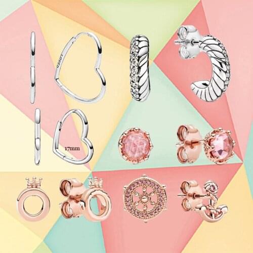 Fall 2020 New High-quality 1:1 Helmet And Anchor Style Pave Serpentine Chain Style Shiny Crown Womens Original Fashion Earrings