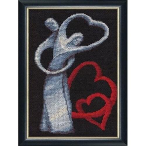2020 New Arrival Embroidery Love Cross Stitch Heart Pattern with 14CT Aida Counted Canva & Free Shipping for Home Decor and Gift