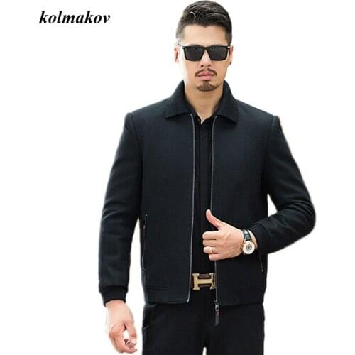 New Arrival Winter Style Men Boutique Woolen Jacket Coat Fashion Casual Solid Collar Detachable Mens Zippers Loose Jacket L-8XL