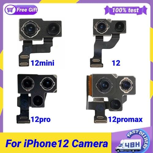 Original Rear Camera For iphone 12 mini 12 pro 12 pro max Back Camera Rear Main Lens Flex Cable Camera For iphone 12 Camera