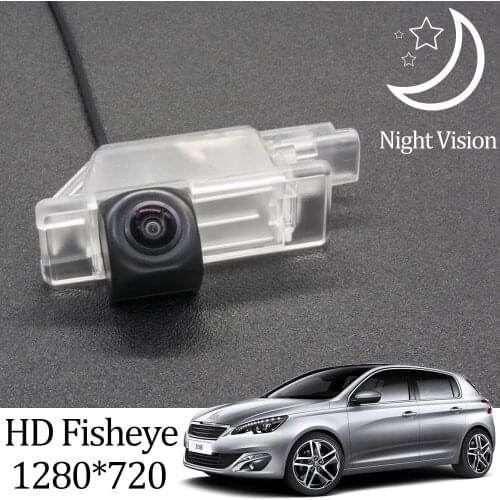 Owtosin HD 1280*720 Fisheye Rear View Camera For Peugeot 308 II (T9) 2013 2014 2015 2016 2017 2018 2019 Car Parking Accessories